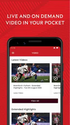 Brentford Football Club android App screenshot 0